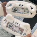 Large capacity White Plush Pen Bag Cute Design  Pencil Case Stationery Pouch for For Students For Writers School Supplies Office Organizing Gift for Women ﻿. 