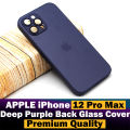 Apple iPhone 12 Pro Max Back Cover Deep Purple Back Glass Case For Apple iPhone 12 Pro Max. 