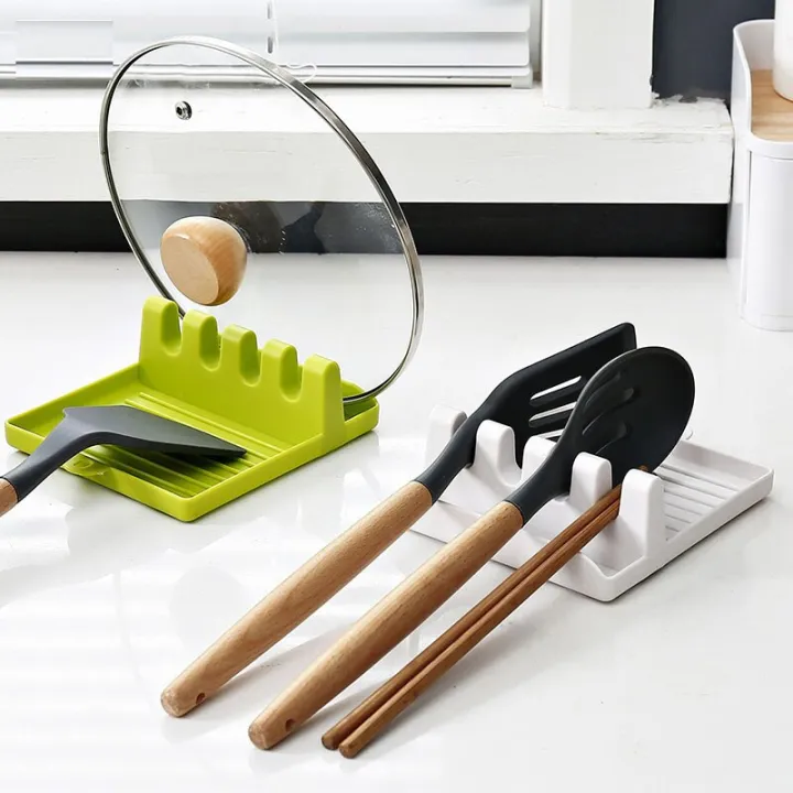 Kitchen Spoon Holders Fork Spatula Rack Shelf Organizer Plastic Spoon ...