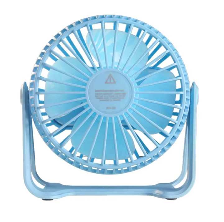 TriPole Small Desk Fan 3 Speeds Strong Airflow USB Fan 360°Rotation Mini Fan Portable Personal Fan, 5-inch Table Fan for Bedroom Office Home Outdoor Camping