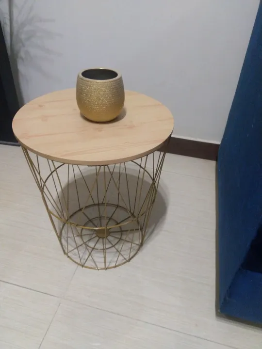 METAL%20WIRE%20REMOVEABLE%20MDF%20WOOD%20TOP%20ROUND%20COFFEE%20SIDE%20TABLE%20STORAGE%20BASKET%20(16L%20X%2016W%20X%2018.5H)%20-%20Image%206