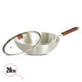 Aluminum Deep Frying Pan with Glass Lid. 
