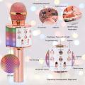WS858L Wireless Bluetooth Musical Microphone, with Record Rose Gold. 