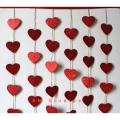 6 Glitter Red Heart Strings door wall decoration living room dining room bedroom door window decor multicolor birthday, new year, school, wedding, engagement, office party, baby shower, bridal shower, Valentine, new home decor, gift, nikkah, mehndi d. 