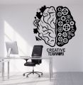 DecoGold-size: 2 X 2 feet-creative teamwork Brain quote style Self Adhesive Wall Sticker Vinyl Decal for office, business, boys, room decor - Black color. 