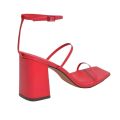 Fashion 3-Inch Block Heels for Women – Luxurious 3-Strip Comfortable Sandals. 