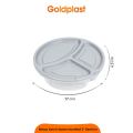 Studen Lunch Box/ Round Lunch Box 3-Sections 1.1 L with Lid/ Maya Round Lunch Box 3-Sections 1.1 L with Lid/ GoldPlast Maya Round Lunch Box 3-Sections 1.1 L-Made in Iran. 