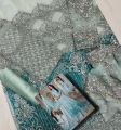 Beautiful 3D FULL Handwork (5000+ Pearls Use) & Heavy Embroidered Net Wedding Maxi Dress Unstitched RCHI-851. 