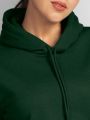 Plain Bottle Green Hoodies for Women. 