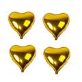 GOLDEN HEARTS FOIL BALLOON ( PACK OF 5 GOLDEN HEART SHAPE FOIL BALLOON ). 