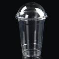 ( pack of 10 ) Disposable plastic Juice glass 480 ml with cap and straw stylish juice glass. 