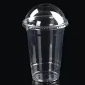 ( pack of 10 ) Disposable plastic Juice glass 480 ml with cap and straw stylish juice glass. 