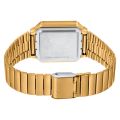 CASIO VINTAGE GOLDEN DIAL WITH GOLDEN BRACELET WATCH - A100WEFG-9ADF. 