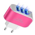 Portable 3USB candy charger LED light-emitting mobile phone charger Smart multi port USB charger Travel charger. 