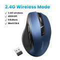 UGREEN Bluetooth 5.0 & 2.4G Dual Mode Wireless Mouse, 4000 DPI Ergonomic Design with 6 Silent Buttons - Compatible with MacBook, Windows PC, Laptop, Tablet (Includes USB Nano Receiver). 