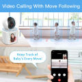 Video Calling Smart WiFi Camera with Screen | Two-Way Video Calling | Full HD Resolution | Wide Angle View | Human Detection | App Control | One-Button Call | PTZ Control. 