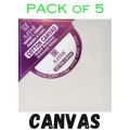 Pack of 5 6X6 Cavas - 6 X 6 Inches Primed Canvas Boards For Painting - Canvas - 6x6 Canvas - Canvas 6x6 -6X6 primed canvas pack of 5 - canvas board 6X6 primed canvas pack of 5- 6X6 primed canvas pack of 5 for painting. 