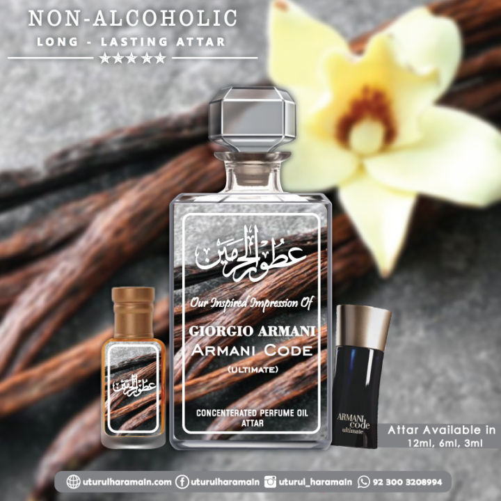 Giorgio Armani Armani Code Ultimate - ATTAR (Roll On Perfume Oil) - ( Long Lasting Concentrated Alcohol Free Perfume Oil Made By Utur Ul Haramain )