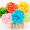 PAPER FLOWER POM POM - 14 INCH FLOWER POM POM - PARTY DECORATION POM POM. 
