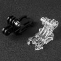 In Stock Telesin Dual head J-hook Quick release Base adapter J-mount for Gopro hero 5 6 7 3 3+ 4 Black DJI OSMO ACTION 2. 