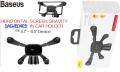 BASEUS Horizontal Screen Gravity Vehicle Car Support Holder Phone Stand FOR 4.7 INCH TO 6.5 INCH DISPLAY - Black. 