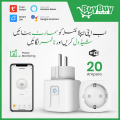Tuya Smart Socket EU 20A Wifi Smart Plug With Power Monitoring Smart Life App Smart Home Voice Control Support Google Assistant Alexa Alice. 