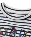 Minichunkies Kids Boys Summer Suit - Melting Gamer Controller Striped T-Shirt & Navy Shorts 2 Piece Set - Breathable Cotton Outfit. 