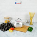 KLASSIC Round Karahi / Wok 24Cm with Lid Aluminum Alloy Metal. 