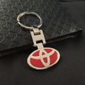 Toyota Car Keychian | Metal Key Chain / Key Ring - Red | Key Chain Ring For Keys | New Fashion Creative Novelty Gift Keychains. 