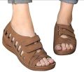 Women Orthopedic Wedge Sandals - Comfortable Open Toe Cutout Casual Summer Shoes for Ladies Soft Sole Walking Slippers Chappal. 