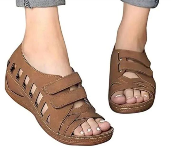 Women%20Orthopedic%20Wedge%20Sandals%20-%20Comfortable%20Open%20Toe%20Cutout%20Casual%20Summer%20Shoes%20for%20Ladies%20Soft%20Sole%20Walking%20Slippers%20Chappal%20-%20Image%202