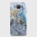 Samsung A7 2015 (A700) Cover - SkinLee HQ Hard Case - Golden Blue Marble - SKINLEE-122-1-45-37. 