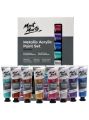 Mont Marte Metallic Acrylic Paint Set 8pc x 36ml (1.2oz). 