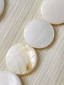 3, 4, 7, 11, 12, 15, 25pcs Natural Flat Round White Mother of Pearl Sea Shell Beads for Crafting - DIY Crafting Elegant Jewelry Making Supplies. 