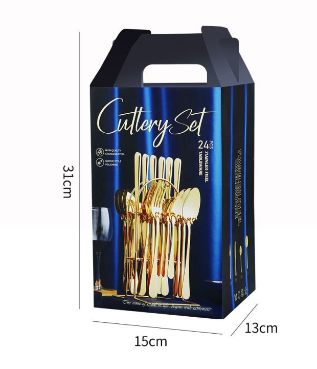 24pcs%20Gold%20Dinnerware%20Set%20Stainless%20Steel%20Tableware%20Set%20Knife%20Fork%20Spoon%20Luxury%20Cutlery%20Set%20Gift%20Box%20Flatware%20Dishwasher%20Safe.%20-%20Image%208