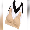Pack Of 3 - Multicolor - Cotton Sports Bra For Women - Xxl. 