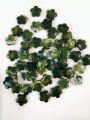 40 grams Green Marble Textured Flower Acrylic Plastic Beads, 14mm, for Jewelry Making and DIY Crafts. 