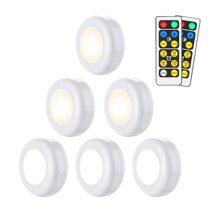 Wireless LED Puck Lights Remote Control Closet Under Cabinet LED ...