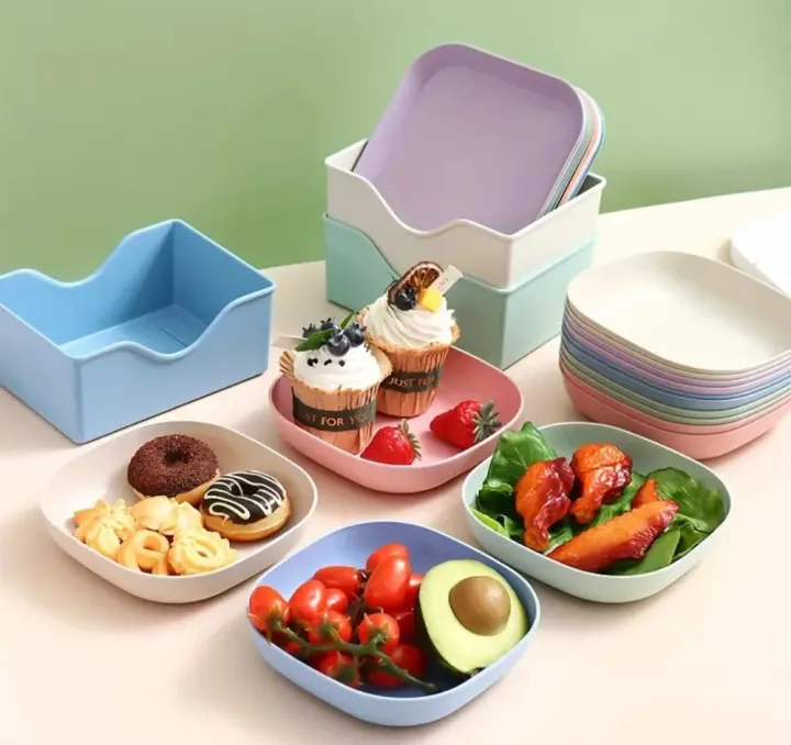 10%20Plate%20with%20Stand%20Food%20Grade%20Plate%20Plastic%20Multi-function%20Creative%20Spit%20Bone%20Dish%20Household%20Dish%20Round%20Square%20Elliptical%20Plate%20Set%20Dining%20Table%20Garbage%20Plate%20-%20Image%203