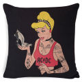 Barbat Funny Tattoo Princess Alice Pillowcase Child Girl Princess Cushion Cover Sofa Decoration Waist Pillow Cover. 