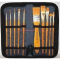 Daler Rowney - Simply Gold Taklon Paint Brush Set and Zip Case - Set of 10. 