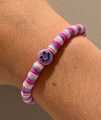 Clay Flat beads bracelet with Smily in different colors. 