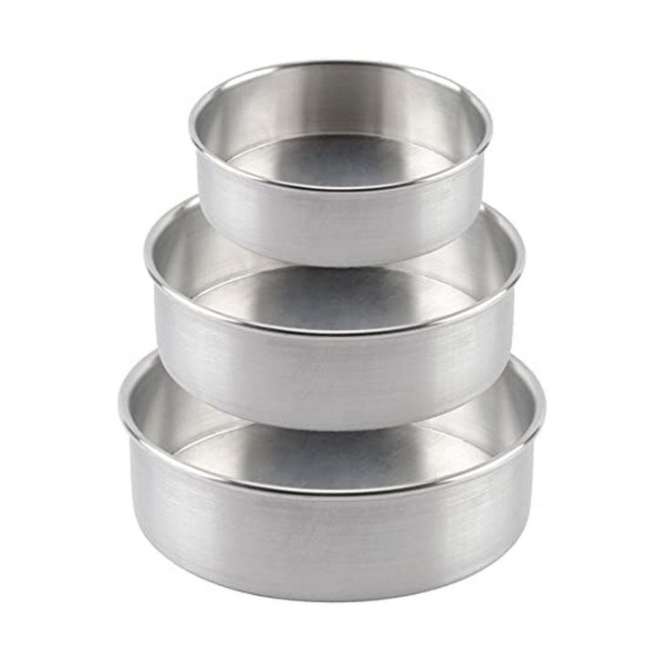 Round Shape Cake Baking Tool Metal لوہا Round Shape Cake Mould Fruit Cake Cream Cake Making Tool Cakepan Pack Of 3
