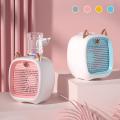 Mini Air Conditioner Portable Air Cooler Fan Humidifier Purifier 3 Speed 2 Mode USB for Car Home Camping Travel 2400mAh  Note random color will be deliver. 
