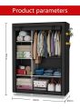 Storage Wardrobe Foldable and Movable Cloth/Fabric Wardrobe with Zip Up Collapsible Cupboard. 