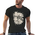New Bone violin - bleached cream white T-Shirt hippie clothes boys animal print shirt T-shirt men. 