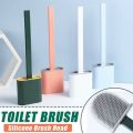 Silicone toilet brush with stand creative deep cleaning brush. 