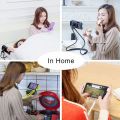 Flexible Neck Mobile Tab Stand Holder Lazy Waist Support Selfie Live Show Holder Table Car Phone Tablet Holder Stand Bracket Free Your Hand 4-10 inch. 