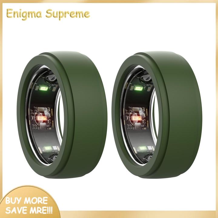 Enigma- Smart Ring Protective Case 2pcs Oura Ring Gen3 Protective Case Anti-fall Anti-slip Smart Ring Cover with Elastic Seamless Design Easy to Use for Protective Case for Smart Rings