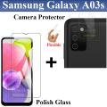 Samsung Galaxy A03s Tempered Glass Screen Protector + Flexible Camera Protector 9H Gorilla Protector For Samsung Galaxy A03s. 